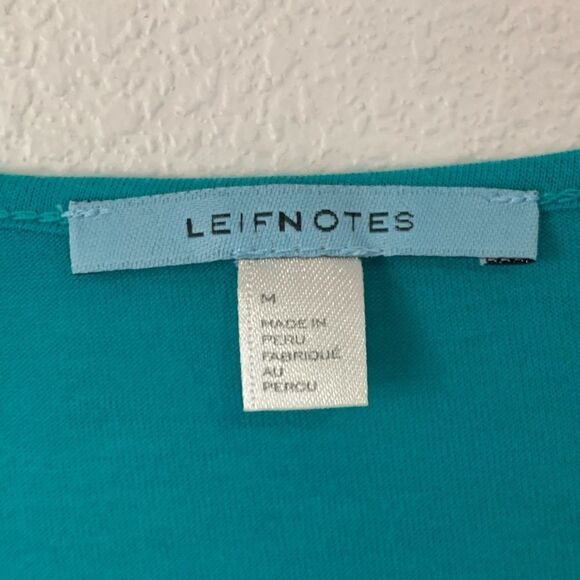 Leifnotes Anthropologie Asymmetrical Tank Top Teal - Picture 4 of 7